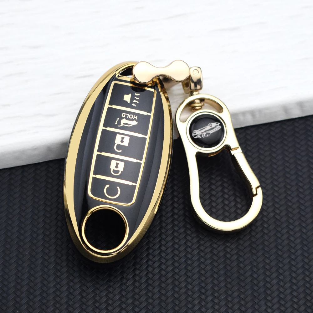 5 Buttons Car Remote Key Case Cover for Nissan X Trail T32 Rouge Maxima Altima Sentra Murano Qashqai Shell Fob Holder Keychain
