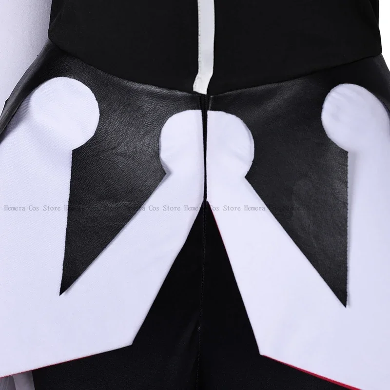 Hazbin Carmilla Carmine 코스프레 코스튬, 애니메이션 호텔 Carmilla 코스프레 유니폼, 네일 악마 할로윈 파티, 여성 멋진 세트