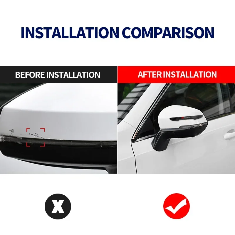 4pcs Car Logo Door Anti-Collision Protective Strip Sticker For Hyundai Tucson IX35 I30 I20 Kona Coupe Veloster I40 Getz - view 4
