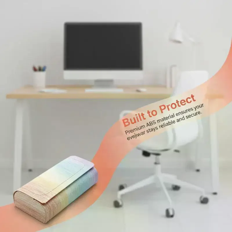 Stylish PU Leather Hard-shell Spectacle Case for Men Women for Work Travel