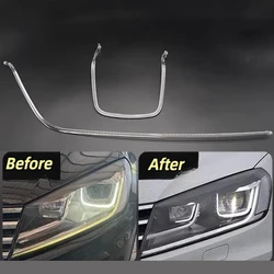NEW Headlight DRL Tube For VW Touareg 2016 2017 2018 Acrylic tube Light Guide Strip Light DRL Strip LED Headlight Accessories