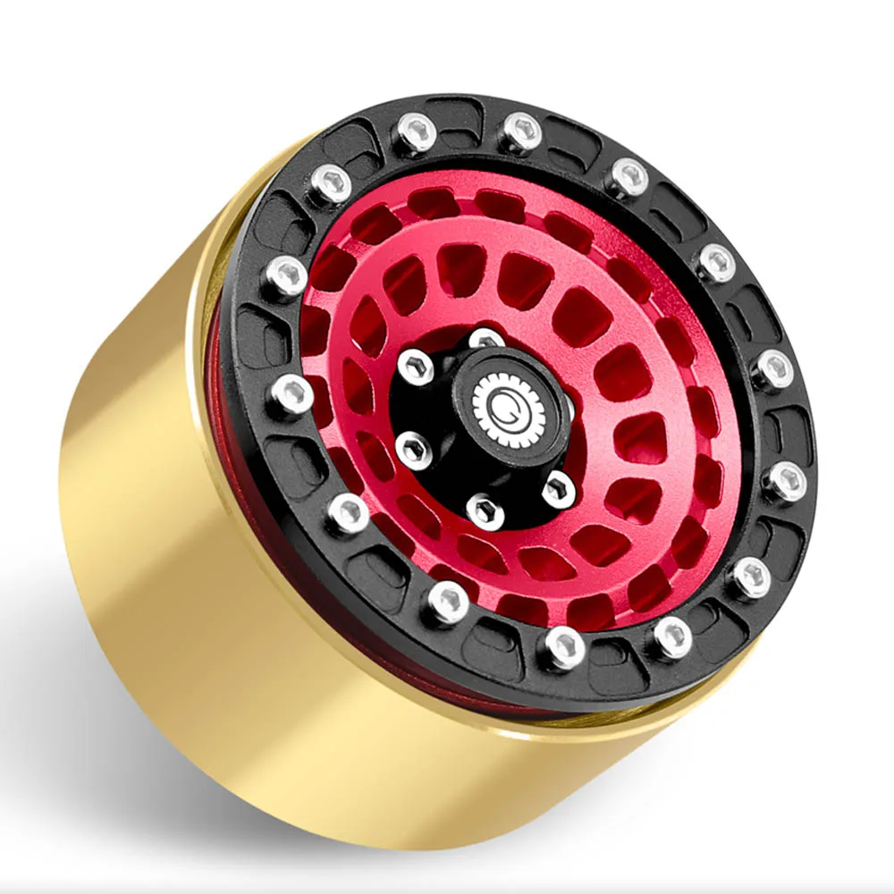 

1.9'' Beadlock Wheel 670g RC Crawler Wheels with Brass Ring 1.9" Wheels for Axial SCX10 TRX4 VS4-10 Gen8 MST CFX 1/10 RC Crawler