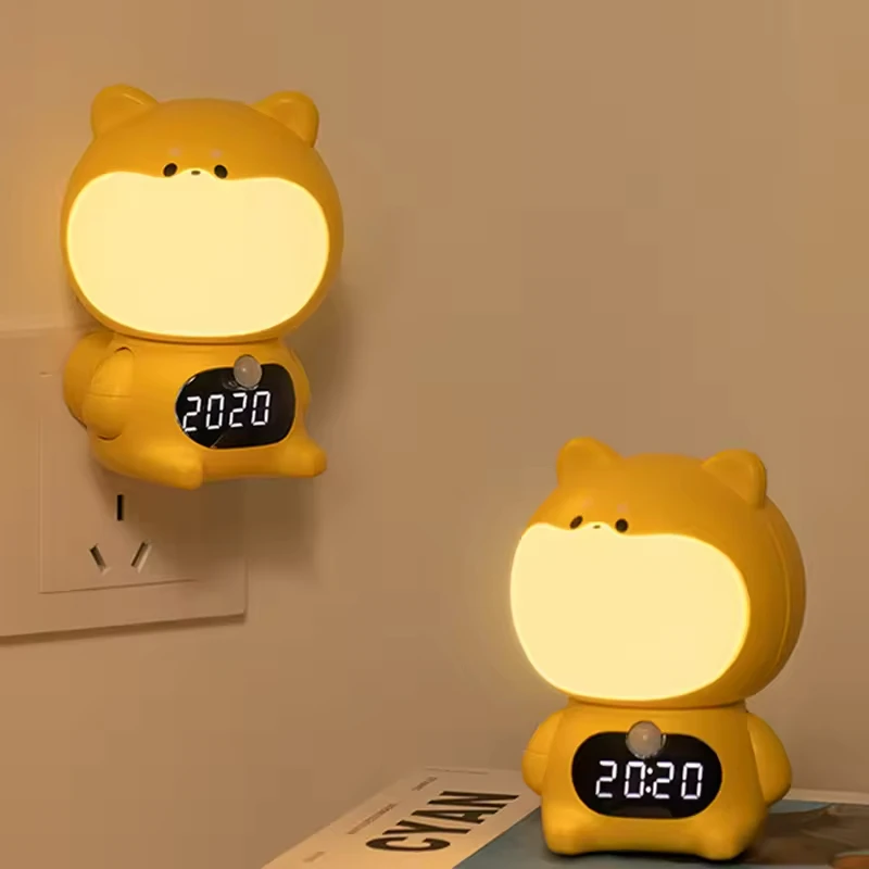 

Motion sensor lamp Plug In Wall With Led Digital Clock Night Led Lights With Motion Sensor