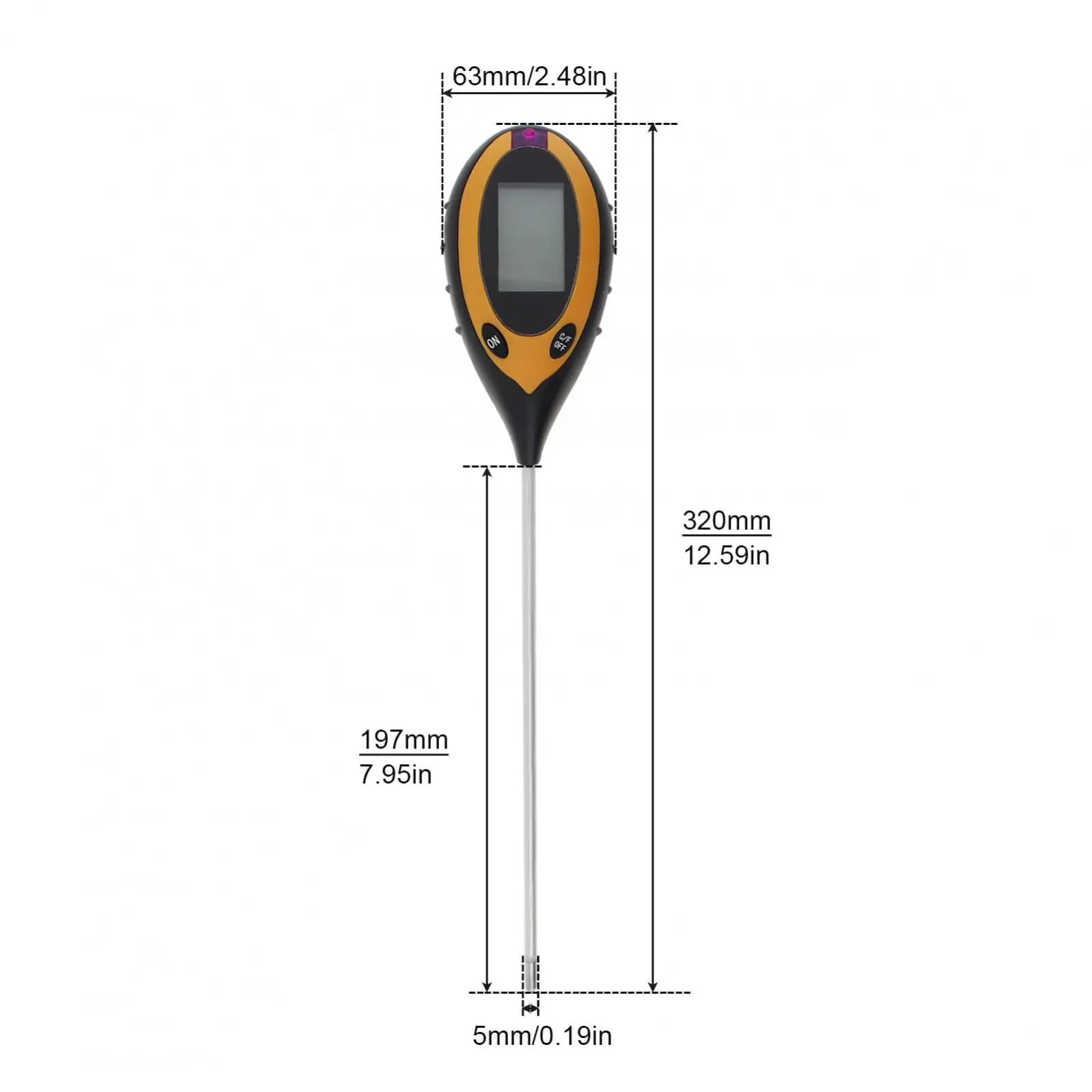 4 In 1 Multi-functional Soil Tester Temperature / Light / PH / Moisture Tester for Plants / Garden / Farm