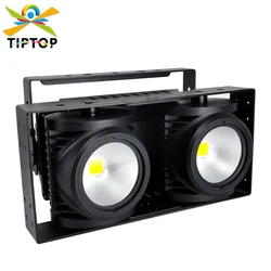 TIPTOP 200W Waterproof Led Blinder Light 2x100W COB Lamp Warm White Cold White IP65 DMX Control IP65 with Frost Lens