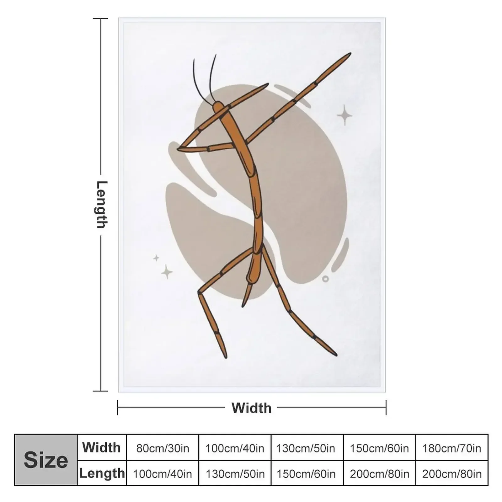 Dancing stick insect Throw Blanket Decorative Sofa Winter beds Luxury Brand Sofas Flannels blankets and throws Blankets