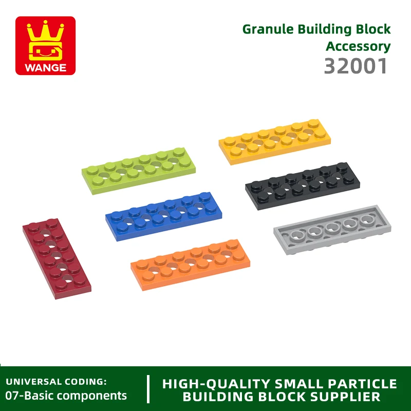 20Pcs/lot 32001 Technical Plate 2 x 6 with 5 Holes Building Block Moc Color Accessories Compatible with Brick DIY Children's Toy