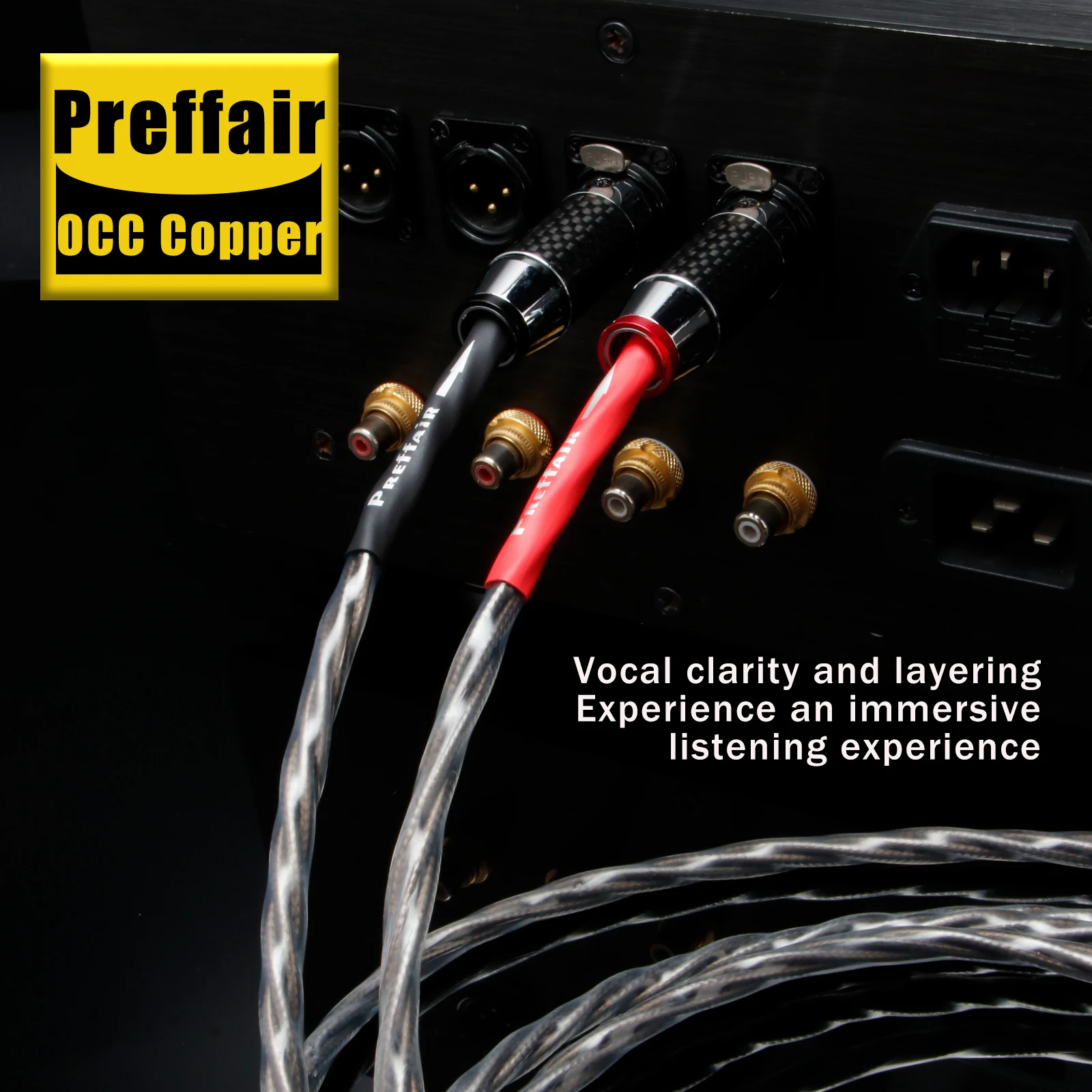 Paar RCA-Kabel 7n OCC versilbertes XLR-Kabel Verbindungskabel mit Kohlefaser-Rhodium-Steckern – Detail 10