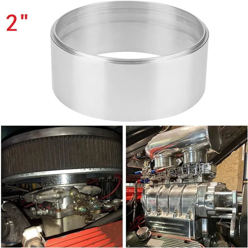 

2Pcs 2 Inch Aluminum Air Cleaner Spacer Fits Edelbrock Holley Riser SBC BBC 350 454 Ford