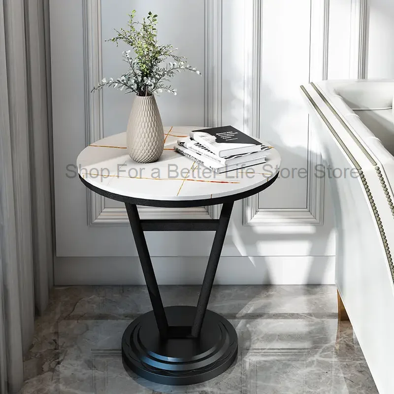 

ins wind rock board coffee table living room light luxury bedside sofa movable side cabinet marble corner table escritorios
