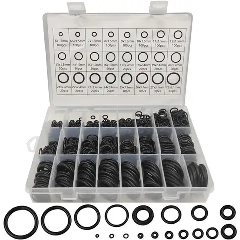O-Ring Assortment Kit Set Nitrile Rubber High Pressure NBR Sealing Kit for Plumbing Automotive and Faucet Repair O-Rings