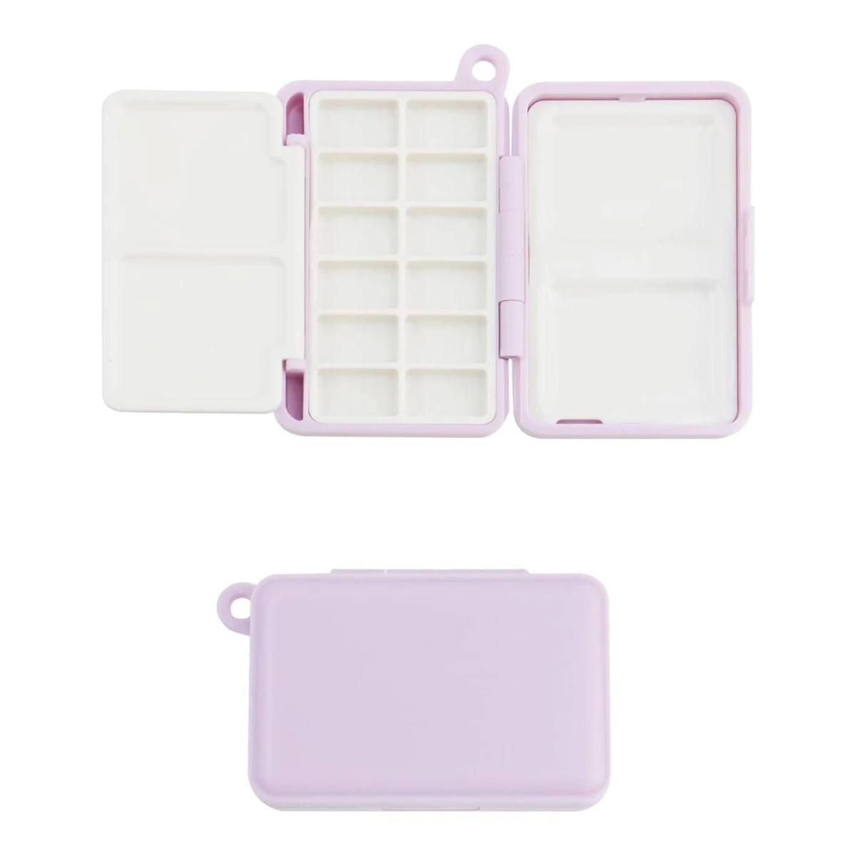 Watercolor Palette Box — 12-Well Folding Paint Tray with Lid for Art Classes