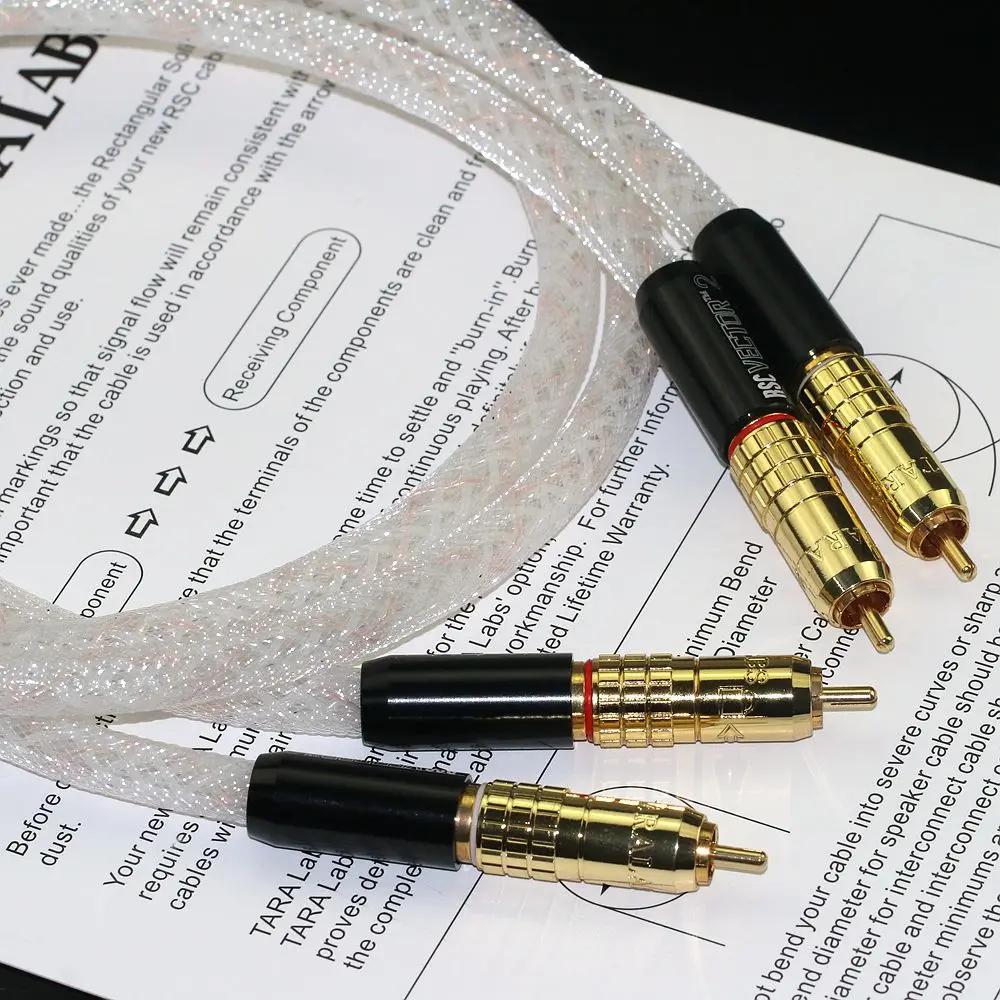 Imported original HiFi audio signal cable, dual lotus 2RCA to 2RCA audio connection cable, amplifier CD signal cable