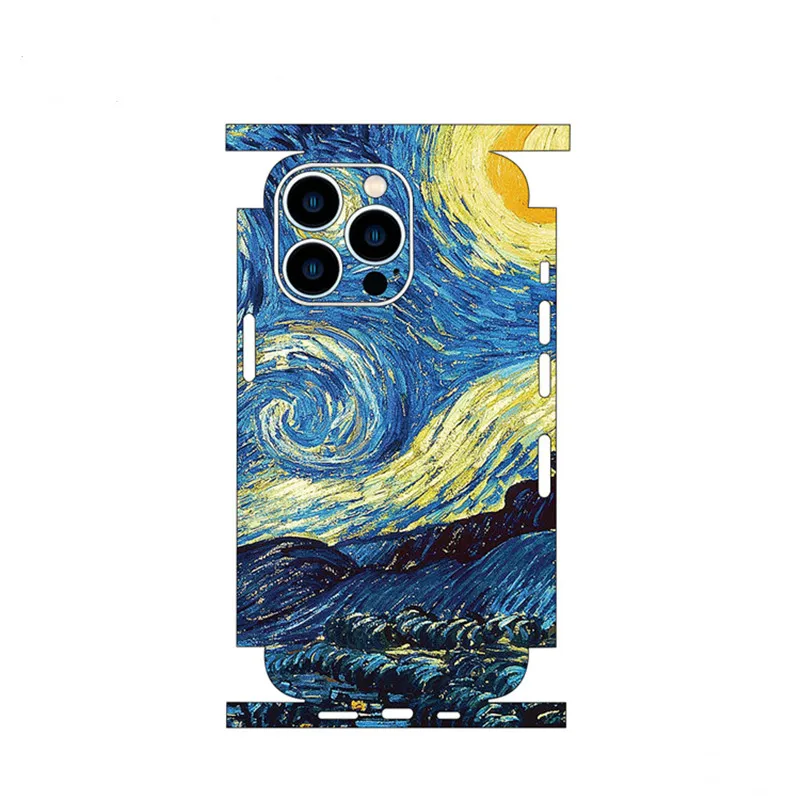 For iPhone17 16 14 13 Pro Max 12 Mini 15 Colorful 3M Film Wrap Stickers Cases Back Cover Decal Skin 3M Film Protector Sticker