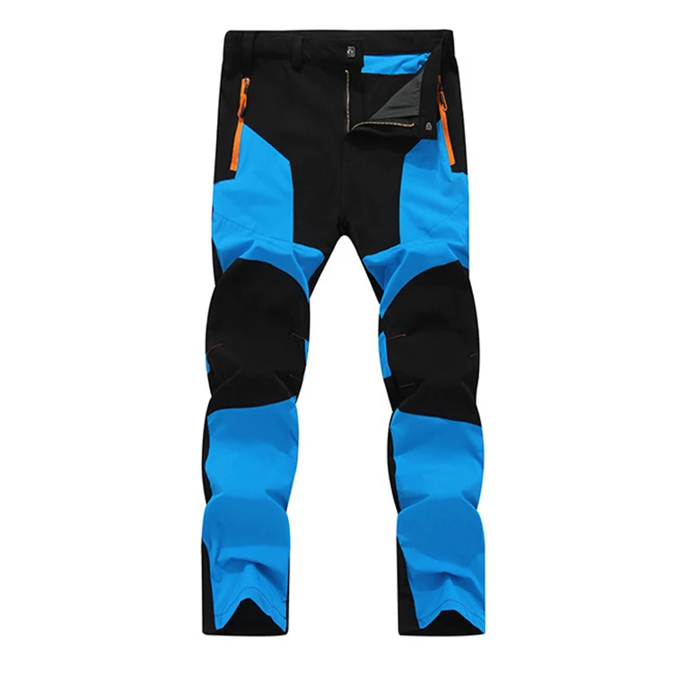 TRVLWEGO, pantalones de senderismo de verano para hombre, resistentes al desgaste, prevención de salpicaduras de agua, pantalones elásticos finos de secado rápido a prueba de rayos UV para acampar