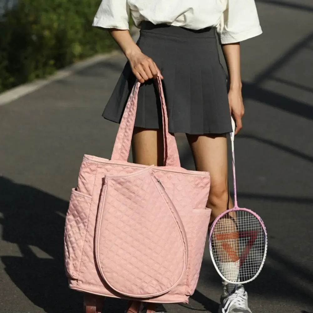 

2 Rackets Tennis Racket Bag Multiple Pockets Large Capacity Racquet Carrying Bag Waterproof Nylon Badminton Backpack