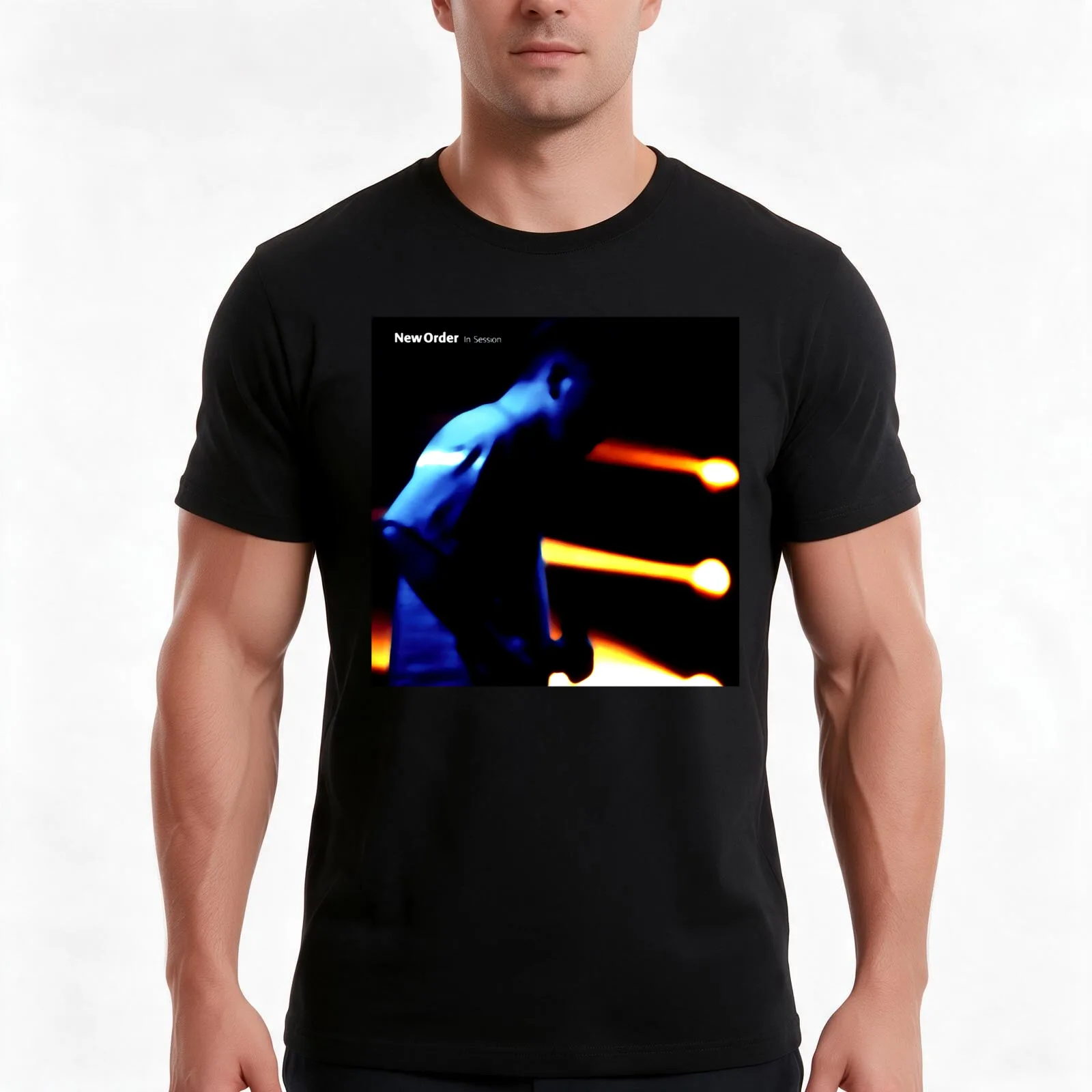 Néw ?rder In Session Album Cover T-Shirt, Summer Casual Cotton Tee, Oversized Streetwear Tops, Vintage Graphic Print