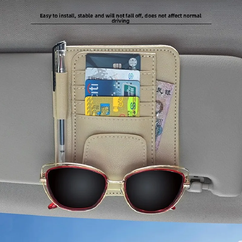 

Car Visor Organizer Clip Pen Holder Bill,Card Glasses Storage Holder Multifunctional Universal Visor Holder Interior Accessories