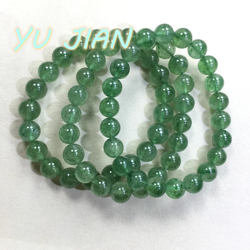 

Lucky Guardian Transit Stone Handring Green-Strawberry Quartz Bangles Green Cyrstal Beaded Bracelet Transfer Fine Jewelry