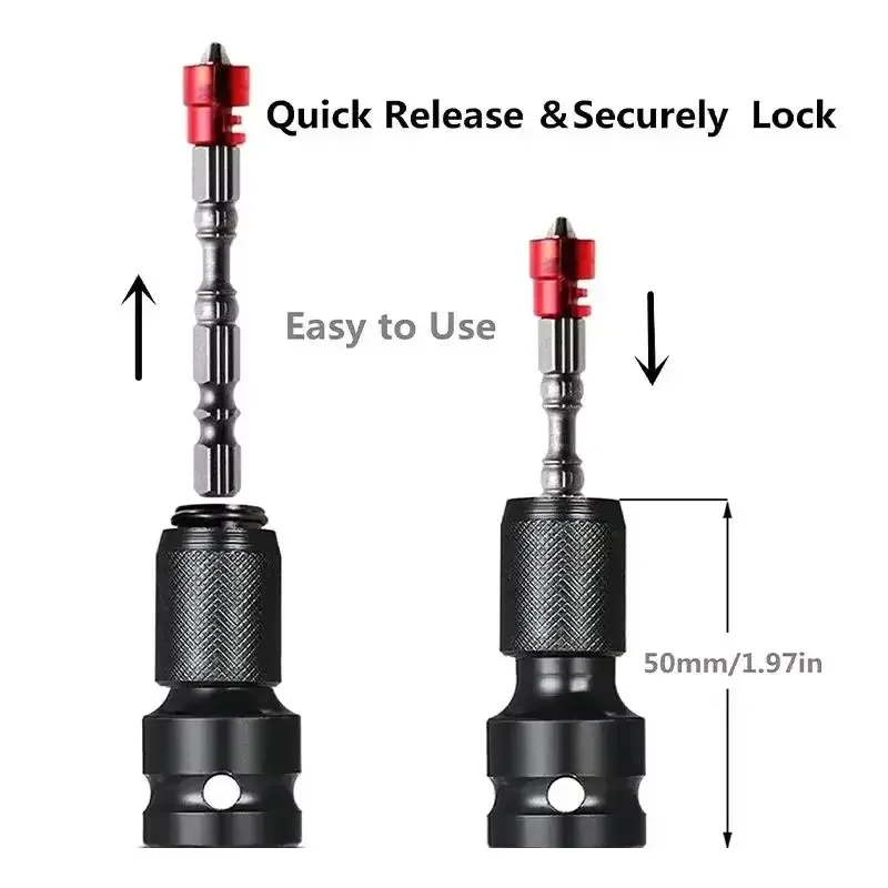 Cabezal de conversión de llave eléctrica, adaptador de Portabrocas de enchufe Hexagonal con rosca interna, llave de trinquete Hexagonal, adaptador de llave de impacto