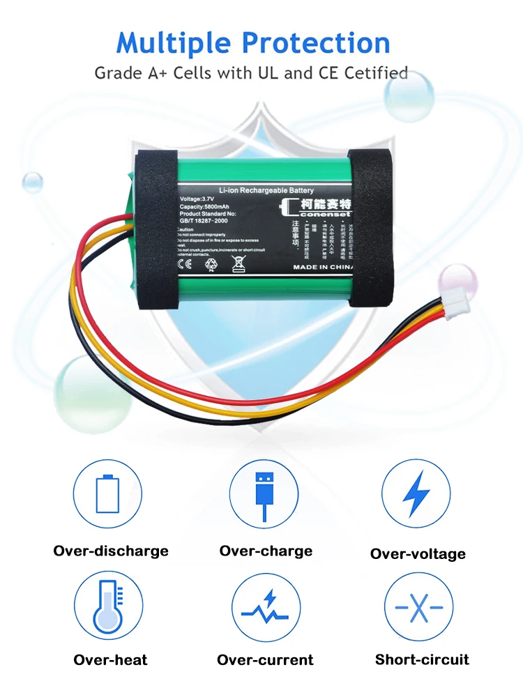 Anker-Bateria Sem Fio Bluetooth Speaker, Soundcore, Flare 1, 3.7V, 5800mAh, A3161, A3102, 2018 Ano