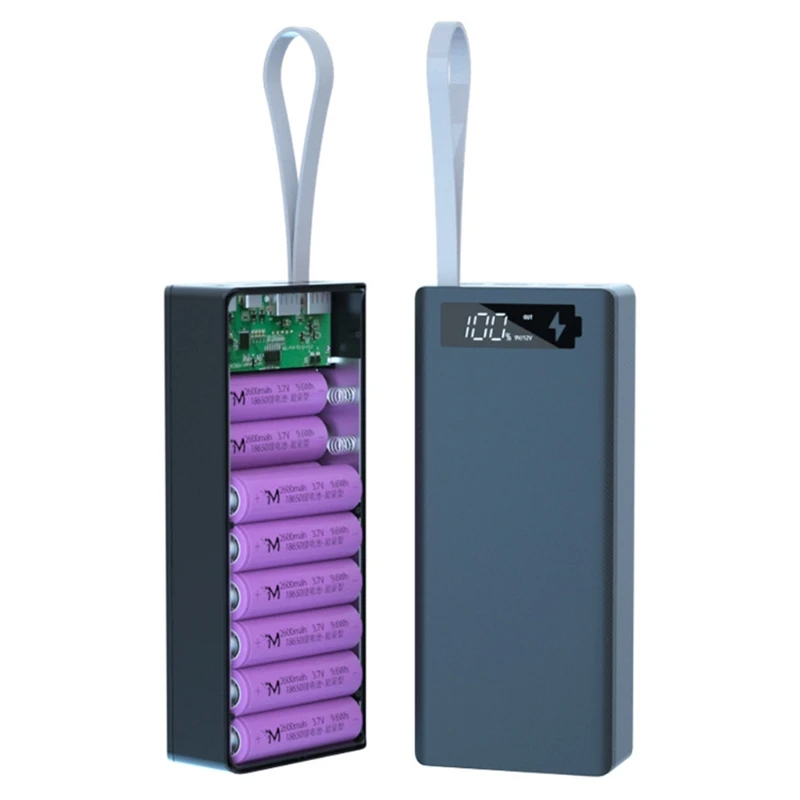 Съемный ЖК-дисплей C16 DIY 16x18650 Батарея для чехла Power Bank для корпуса Внешняя коробка без батареи Powerbank Pro