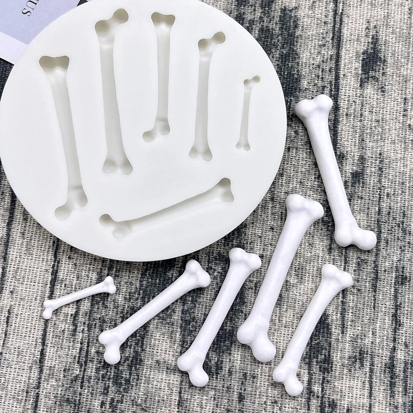 Bone Halloween Silicone Sugarcraft Chocolate Cupcake Baking 