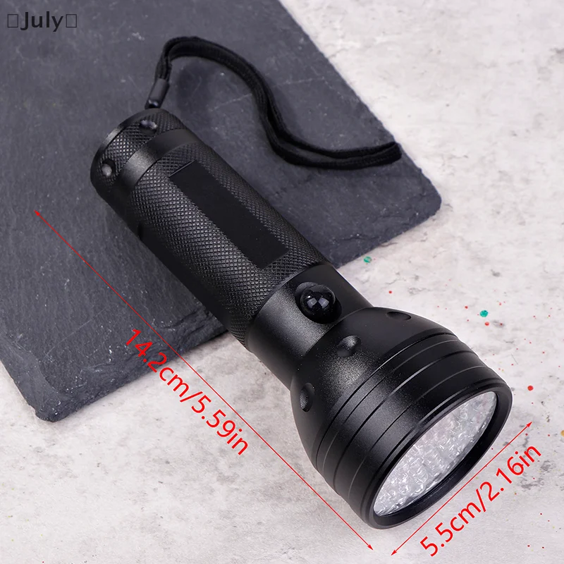 〔July〕High Power 51 LED Flashlight Purple Light Counterfeit Detector Ultraviolet UV 395nm Pet Urine Scorpion Detector UV Torch