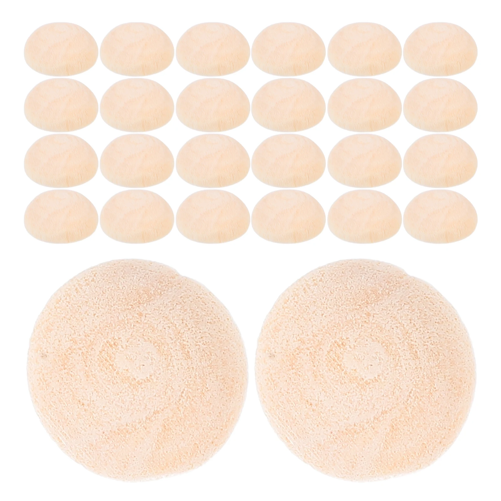 

100 Pcs Wooden Beads Balls Unfinished for Jewelry Crafts Half Mini Hemisphere DIY Garlands Bracelets Necklace Sewing Accessories
