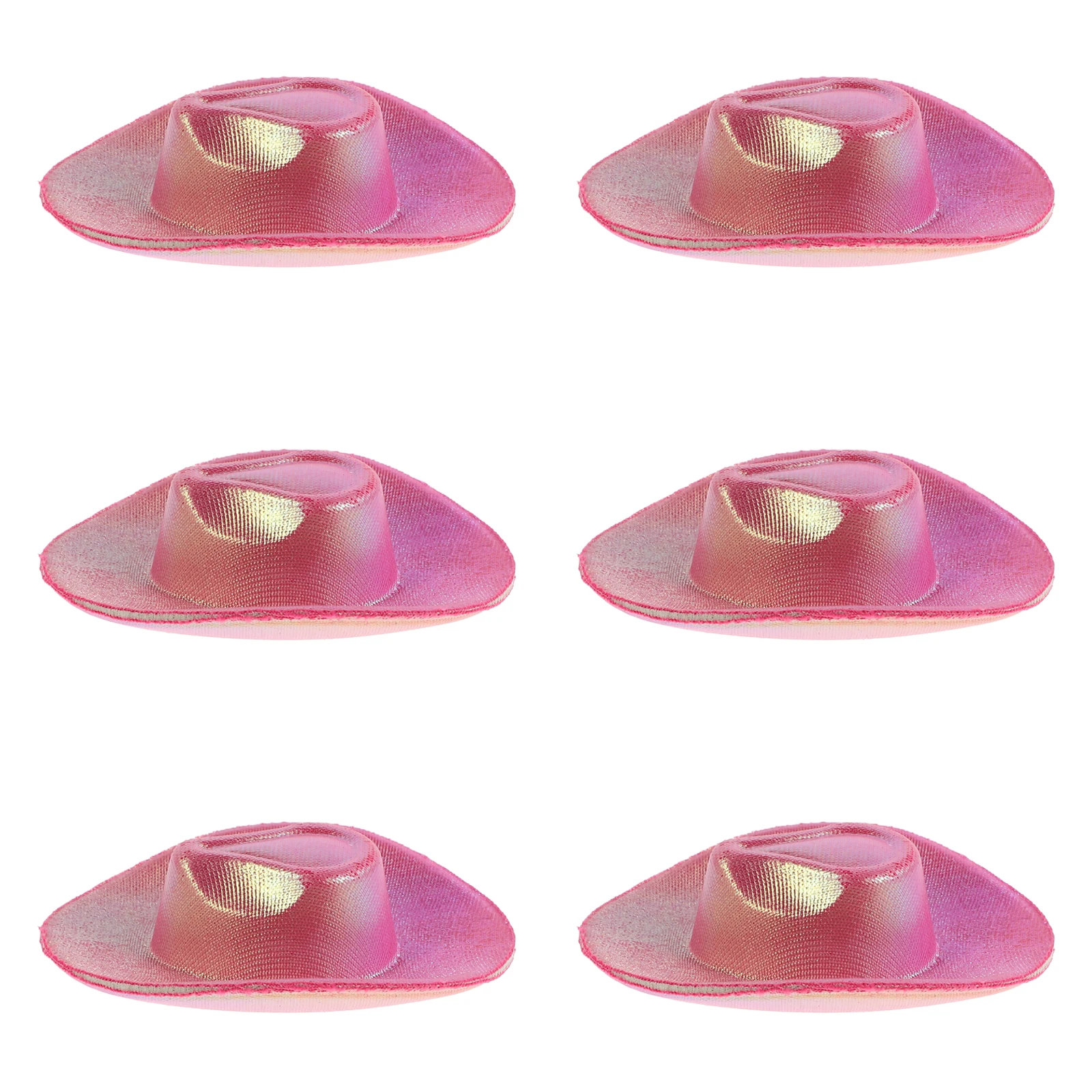 6 stuks Mini Western Cowboy Cowgirl Hoeden Leuke Plastic Caps voor Feestdecoratie Fles Toppers Craft Supplies Cowboyhoeden voor Feest