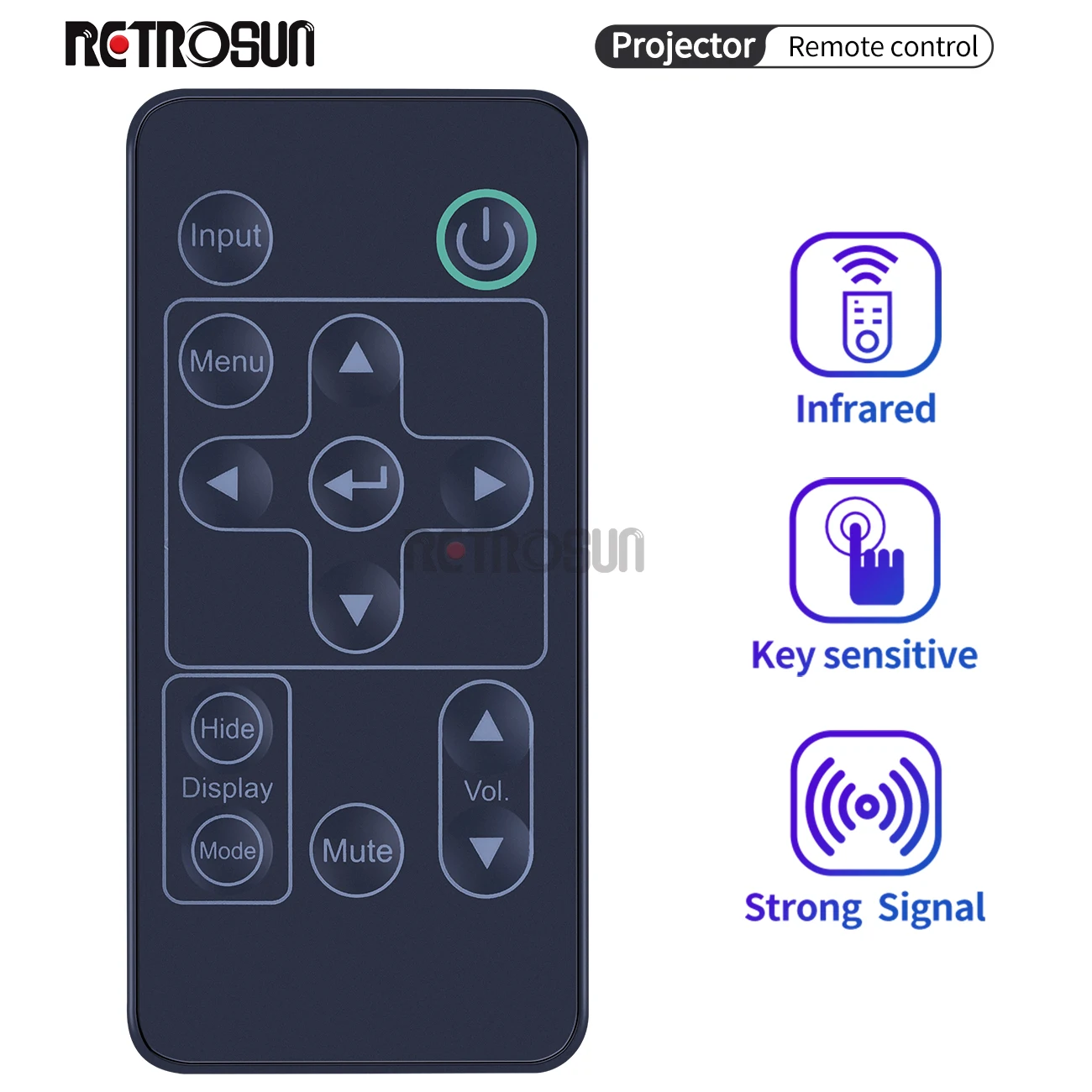 

03-00131-20 Projector Remote Control for Smart LightRaise 40wi 60wi 60wi2-SMP U100 U100w UF55 UF55w UF65 UF65w UF70 UF70w UF75