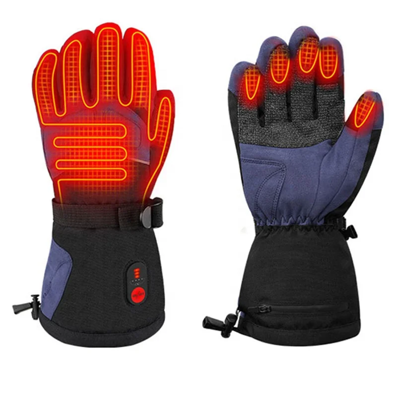 7.4V Tough Cow Leather Work Gloves Cut Resistant and Waterproof Construction Heated Leather Gloves for Winter Use