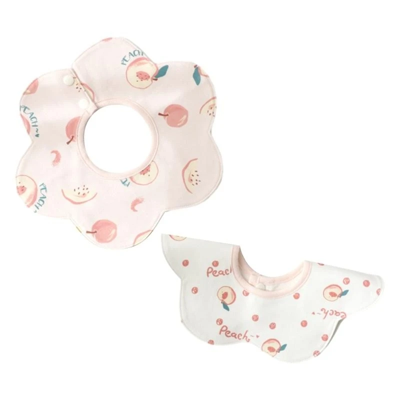 

2Pcs/lot Stylish and Practical Fedding Bib Neckerchief Absorbent Soft Drooling Bibs Breathable Newborn Baby Burp Cloths