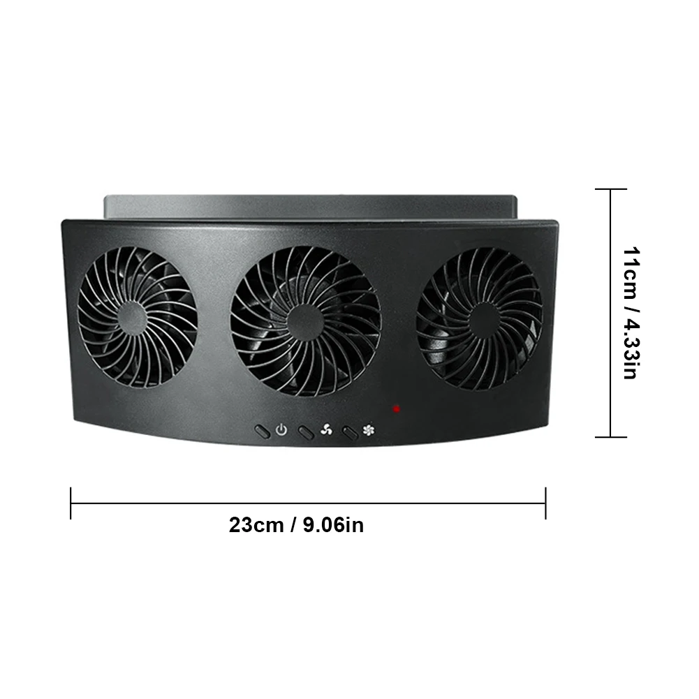 

3-Head Cooling Fan Car Exhaust Fan USB Powered Car Air Purifier Radiator Fan Window Vent Cool Ventilation Interior Accessories