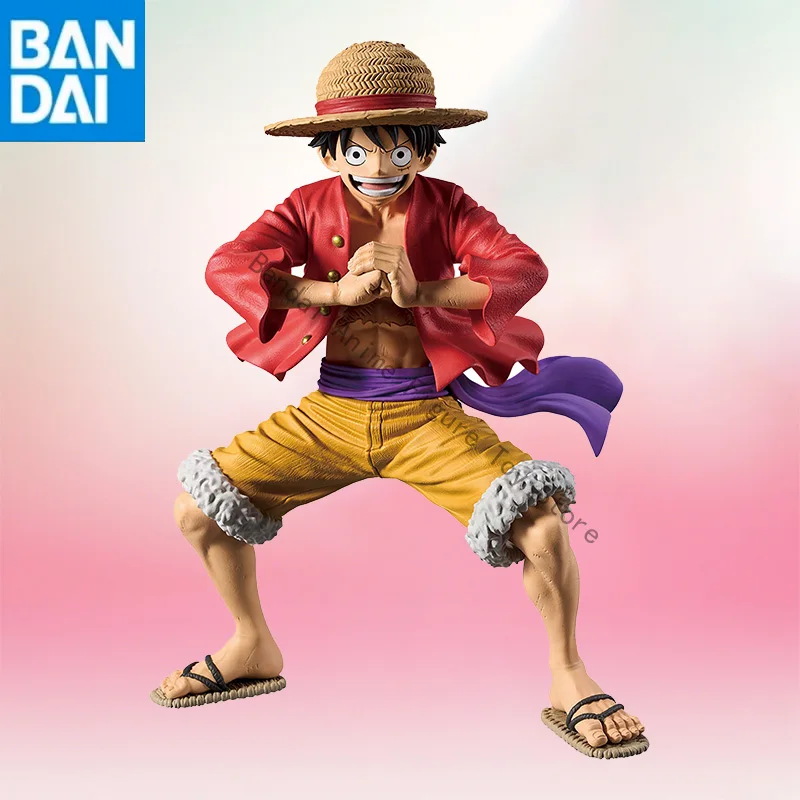 

В наличии Оригинальная фигурка BANDAI NAMCO BANPRESTO ONE PIECE Grandista Monkey D. Luffy, ПВХ, 21 см, модель настольного орнамента, подарок