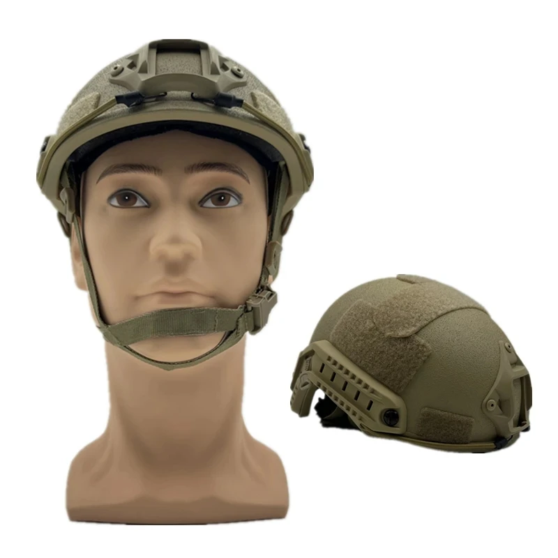 Fast PE NIJ IIIA High Shear Ballistic Helmet, XP Shear Tactical Helmet, Dial with Green Bulletproof Helmet