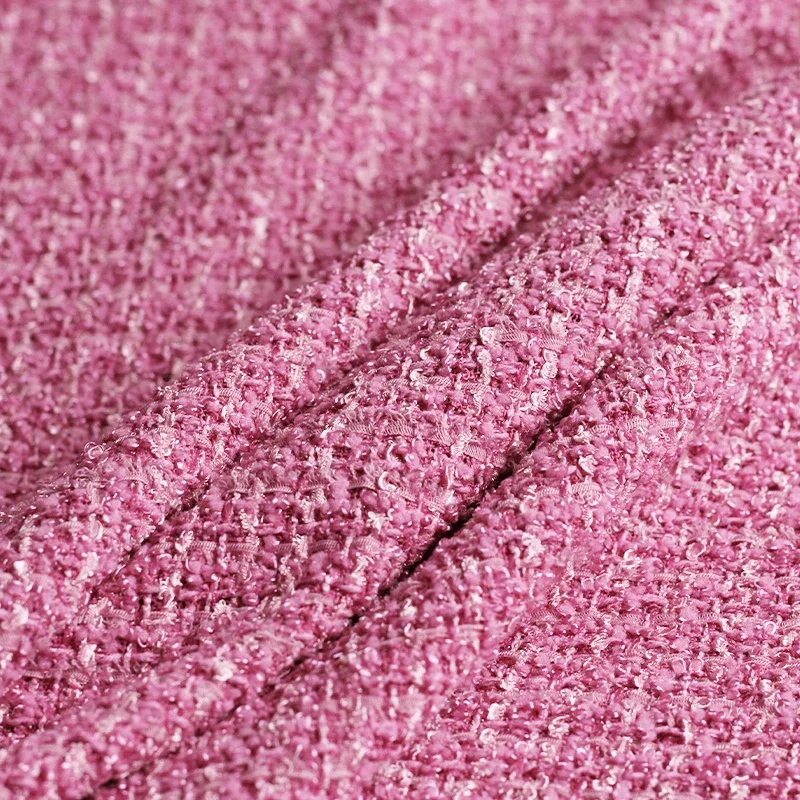 Redraspberry 148cm fushia pink tweed fabrics Garment Material spring women coat skirt suits DIY sewing cloth tailor Freeshipping