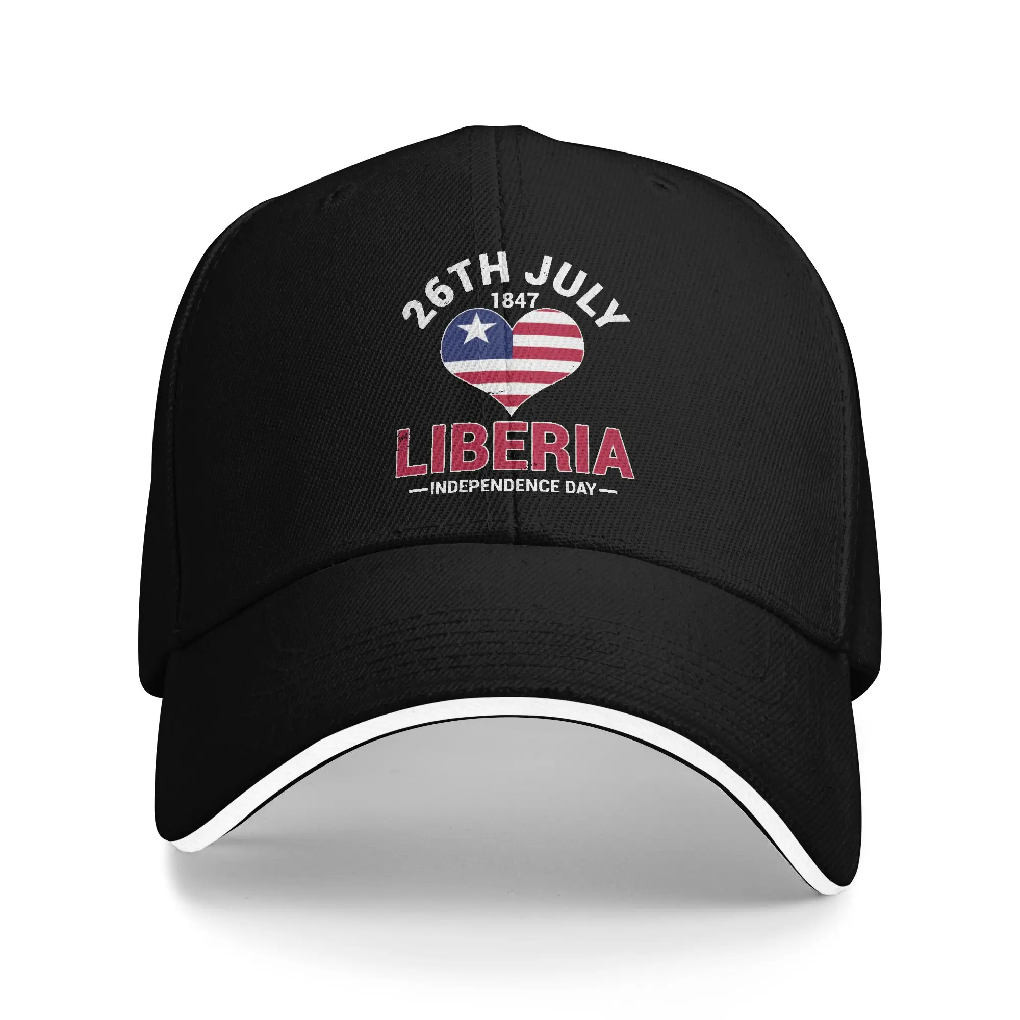 26th July Liberia Independence Day 1847 Baseball Cap  y2k Cool Men Women Hip Hop Hats Sun Custom DIY Kpop Rock Snapback Cap