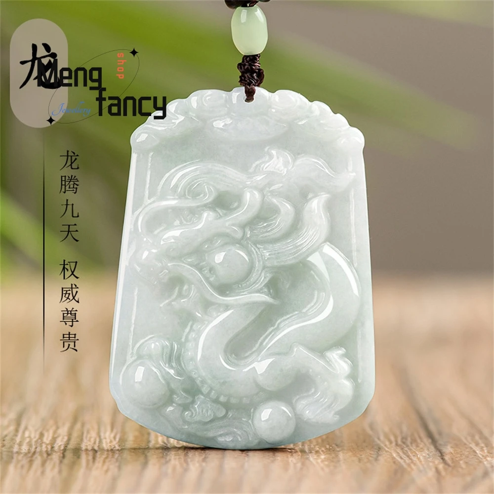 

Natural Burmese A-grade light Green Jadeite Pendant of the Twelve Chinese Zodiac Glutinous Jade Species Mascots Fashion Jewelry