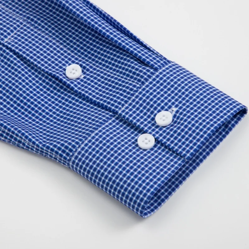 Striped Plaid Shirts Men's Long Sleeve Shirt Non-Iron Printing Casual Men's Shirt Long Sleeve Slim Fit Business Wrinkle-Free