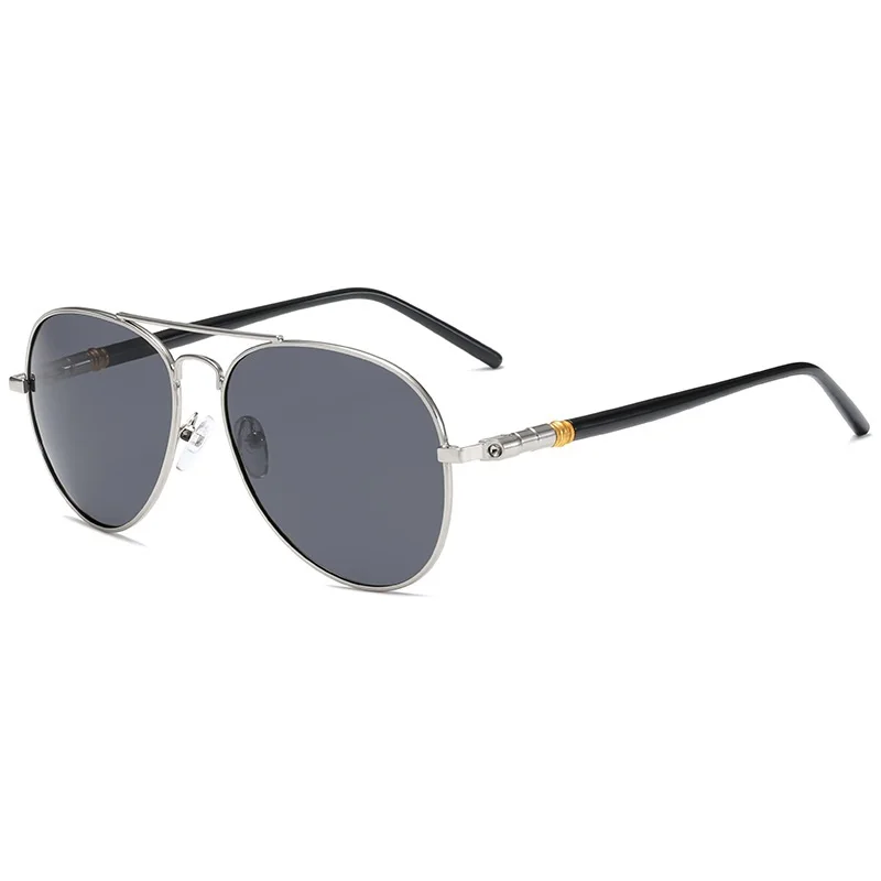 Mannen En Vrouwen Gepolariseerde Zonnebril Gekleurde Reflecterende Bril Driving Zonnebril Zwarte Unisex Pilot Lenzen Uv400