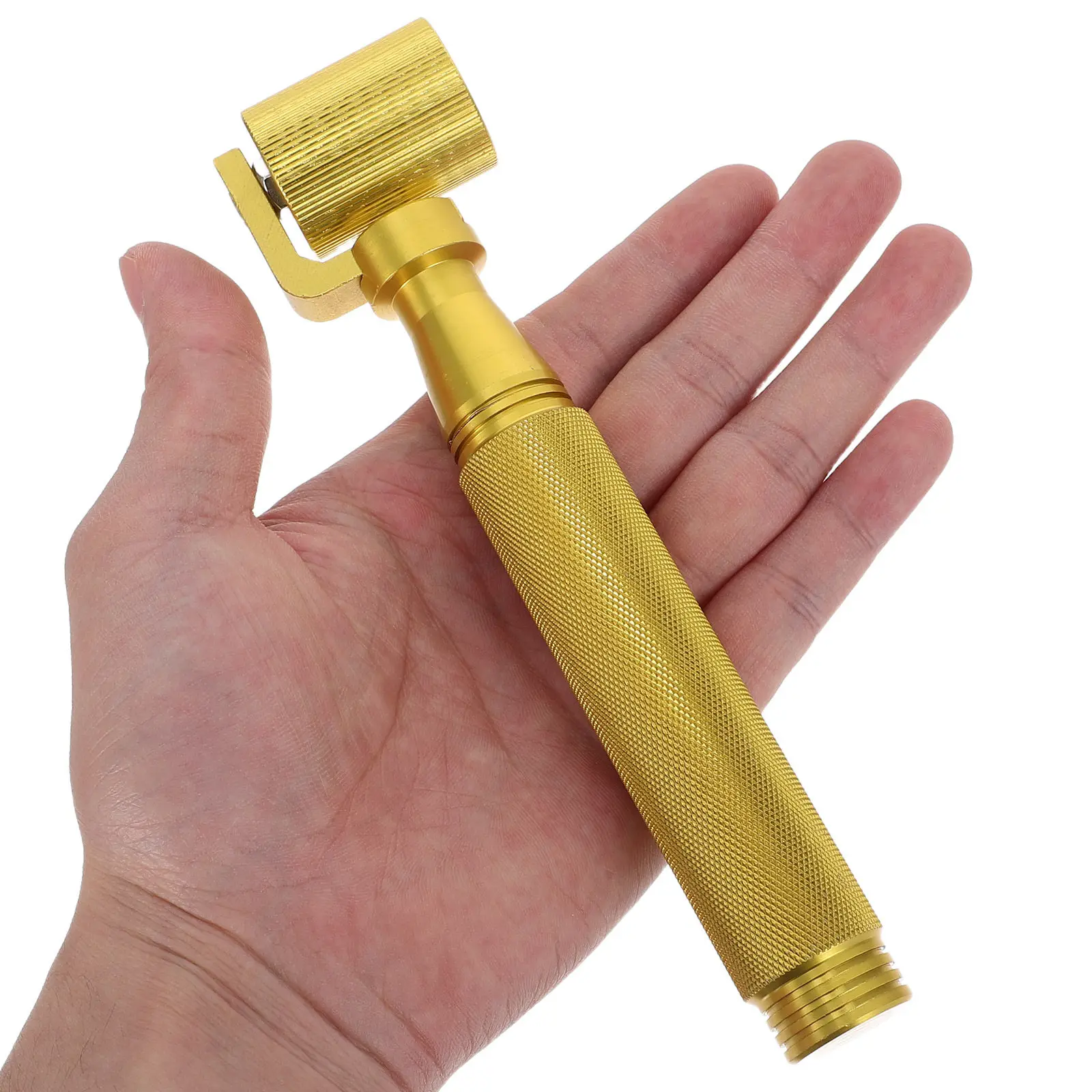 Stainless Steel Wallpaper Seam Roller Yellow Ergonomic Handle Wallcovering Installation Pressure Wheel Vinyl Smoothing Tool Seam