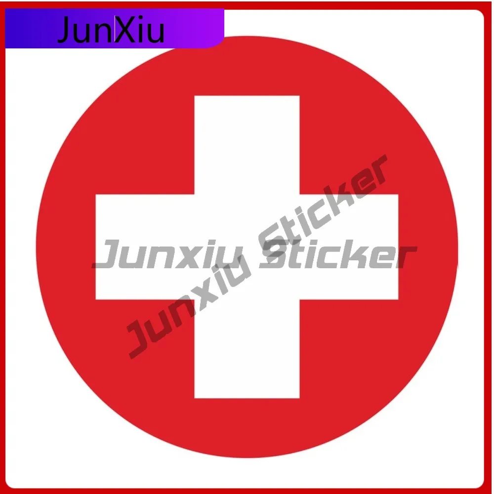 

Swiss Switzerland Roundel Sticker Unique Funny Car Window Waterproof Body Decoration Vinyl Decal For Car Truck SUV Window