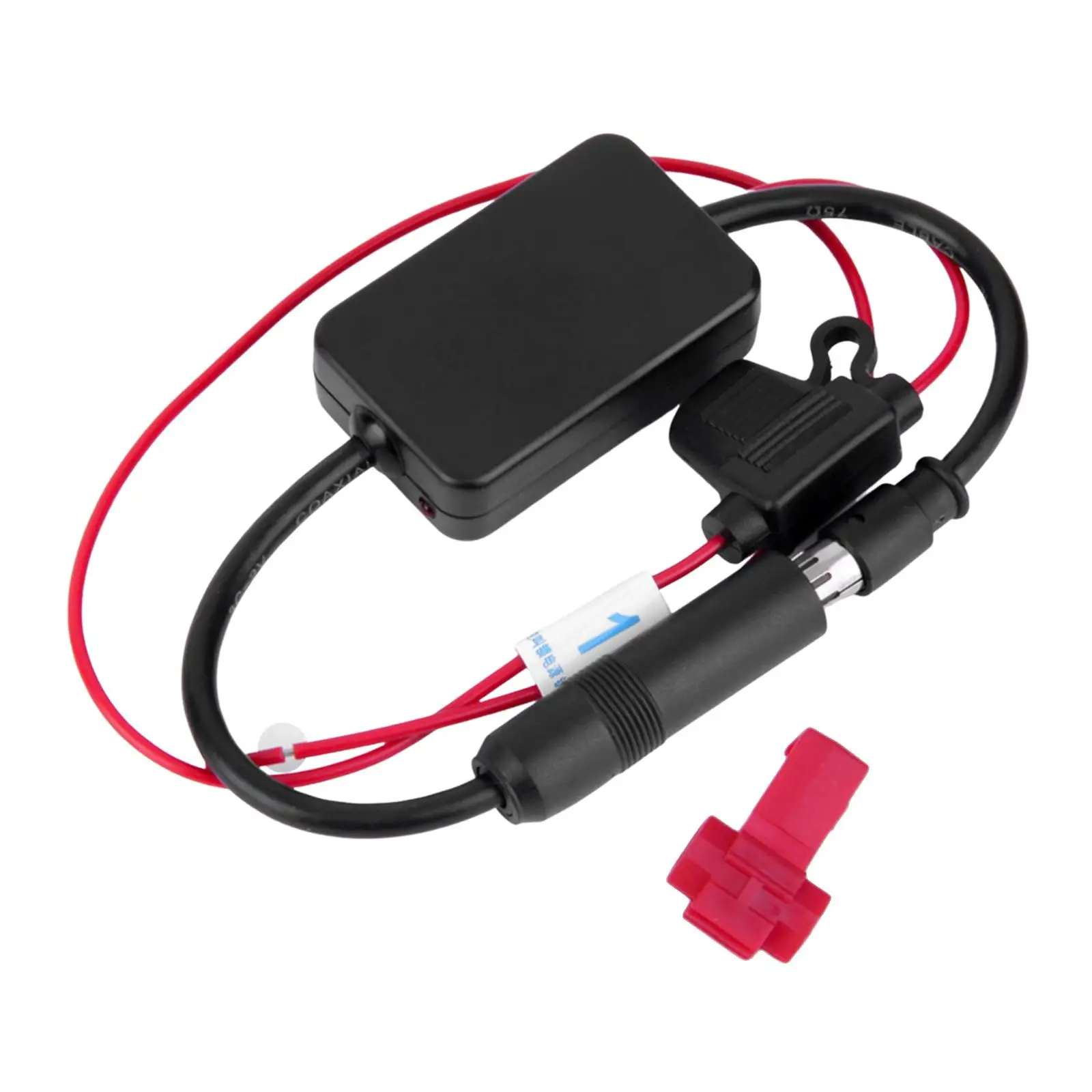 Car Radio Antenna Booster Adapter 33cm Noise Filter Amplifier for Stereo Receiver Truck SUV Boat RV Audio System Upgrade