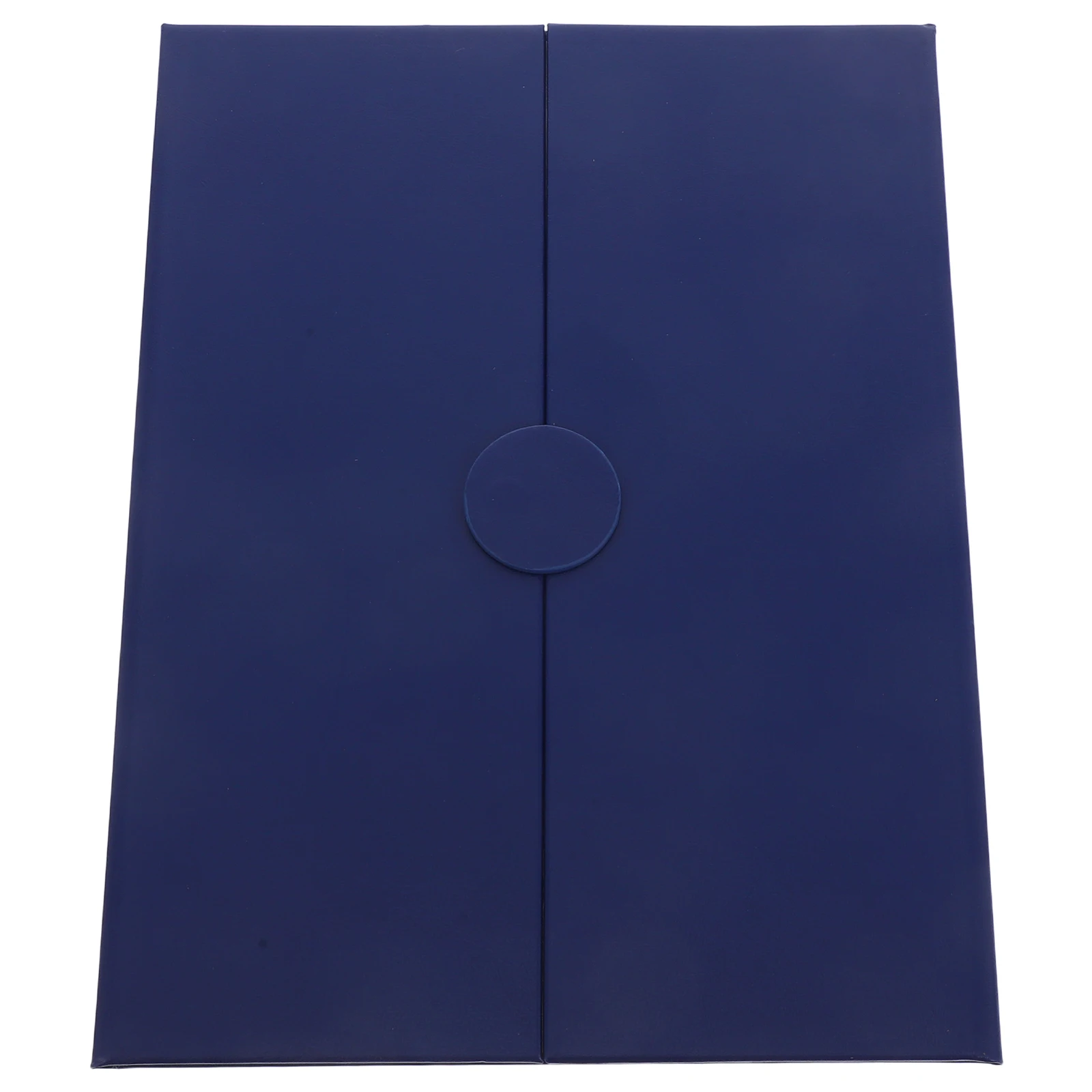 

Navy Graduation Certificate Cover Diploma Document Holder Trifold Brochure Foldable PU Material for Wedding