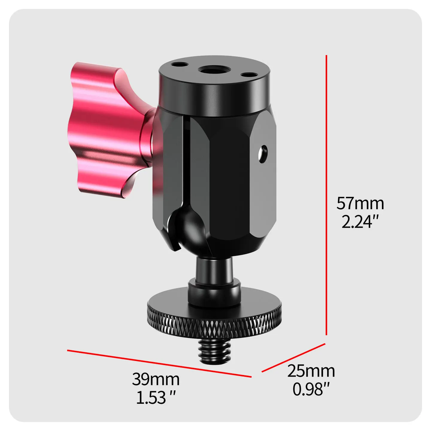 17mm Kugelkopfklemme 360° Drehbar 2kg Tragkraft Mini für Gopro Insta360 DJI OSMO Action-Kamera Motorrad-Lenker Fahrrad-Stativ – Detail 8