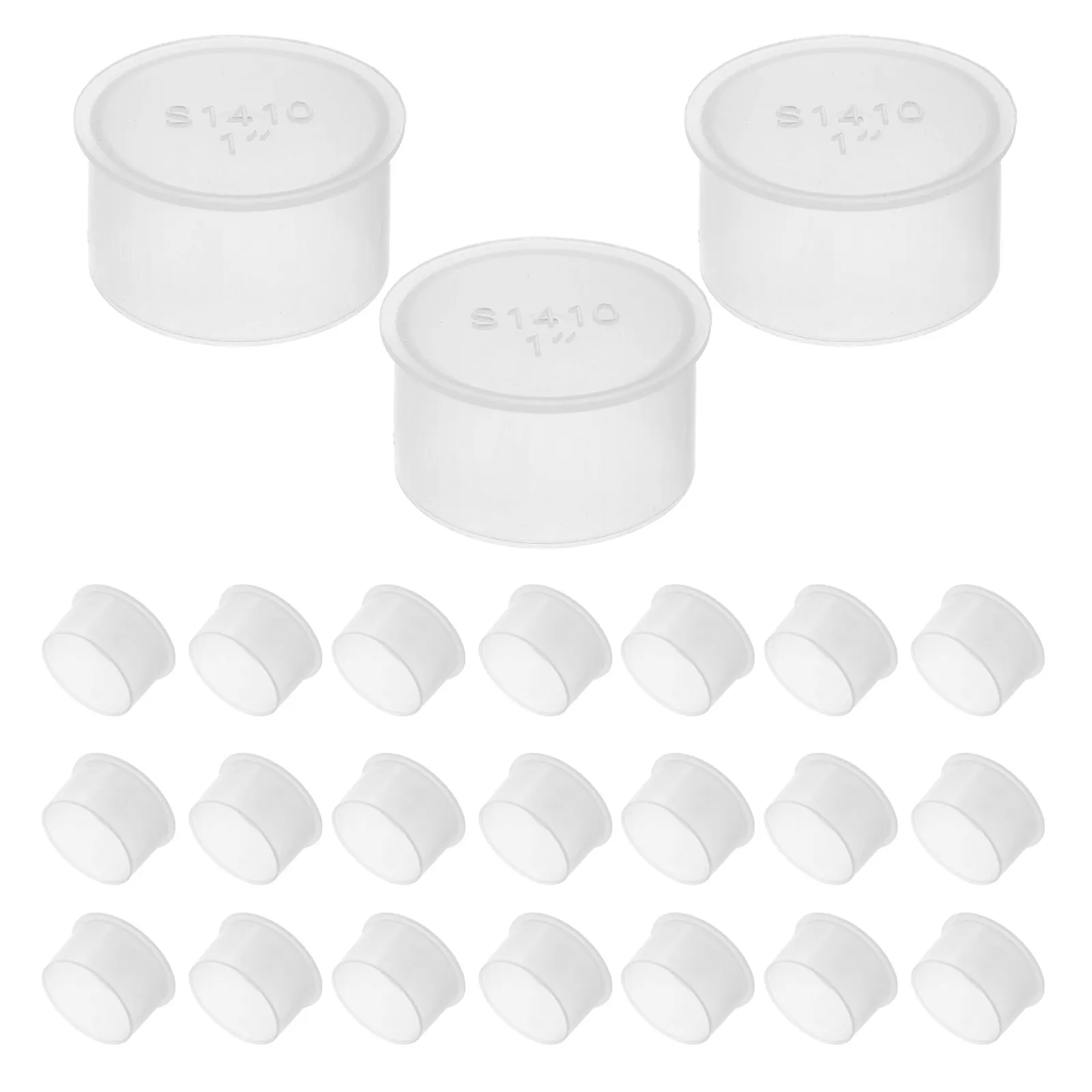50Pcs Transparent Pool Fence Post Hole Caps 1-Inch Plastic Sleeve Plugs Clear Uv Resistant Pool Fence Hole Covers Safety