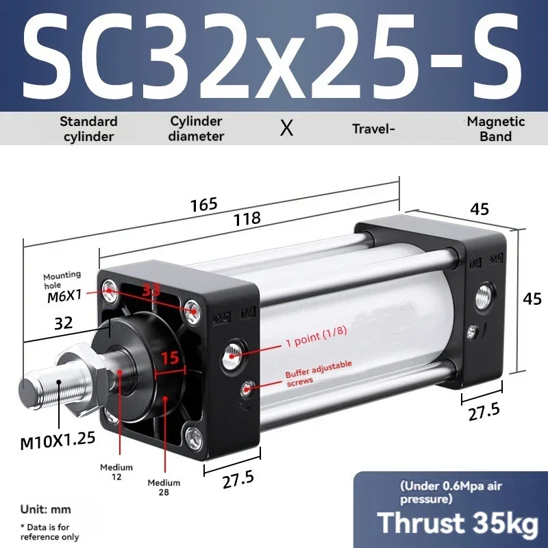 Upgrade Electric Small Pneumatic Cylinder With Large Thrust