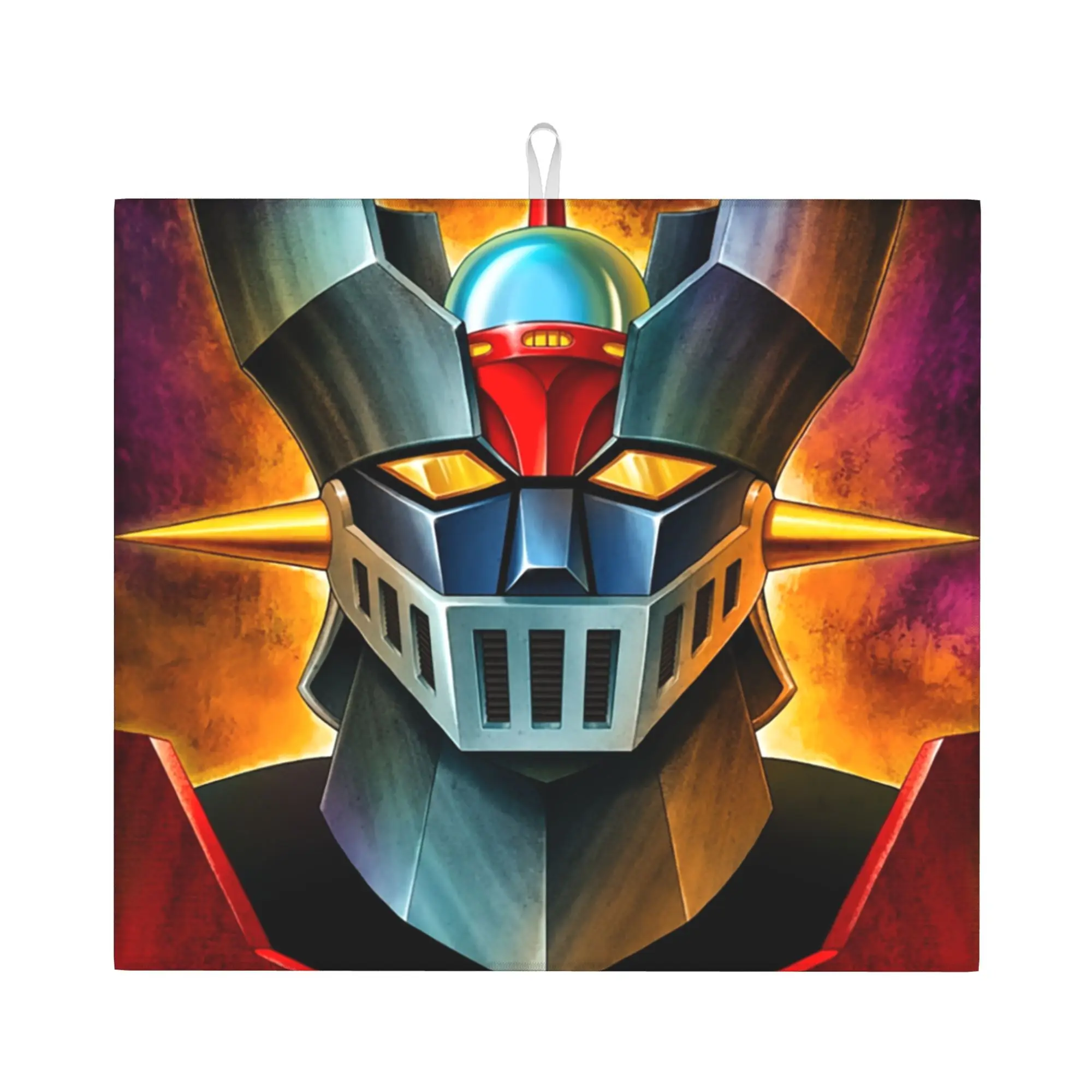 UFO Robot Mazinger Z Non Slip Kitchen Counter Protector Mat Barware Tableware Reusable Anime Manga Drying Mat For Kitchen