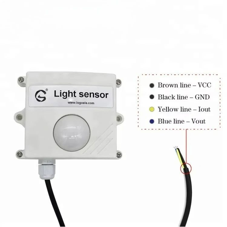 Uscita analogica 0-5V 0-10V 4-20mA Serra agricola lux rilevamento della luce illuminazione intensità di illuminazione sensore di luce